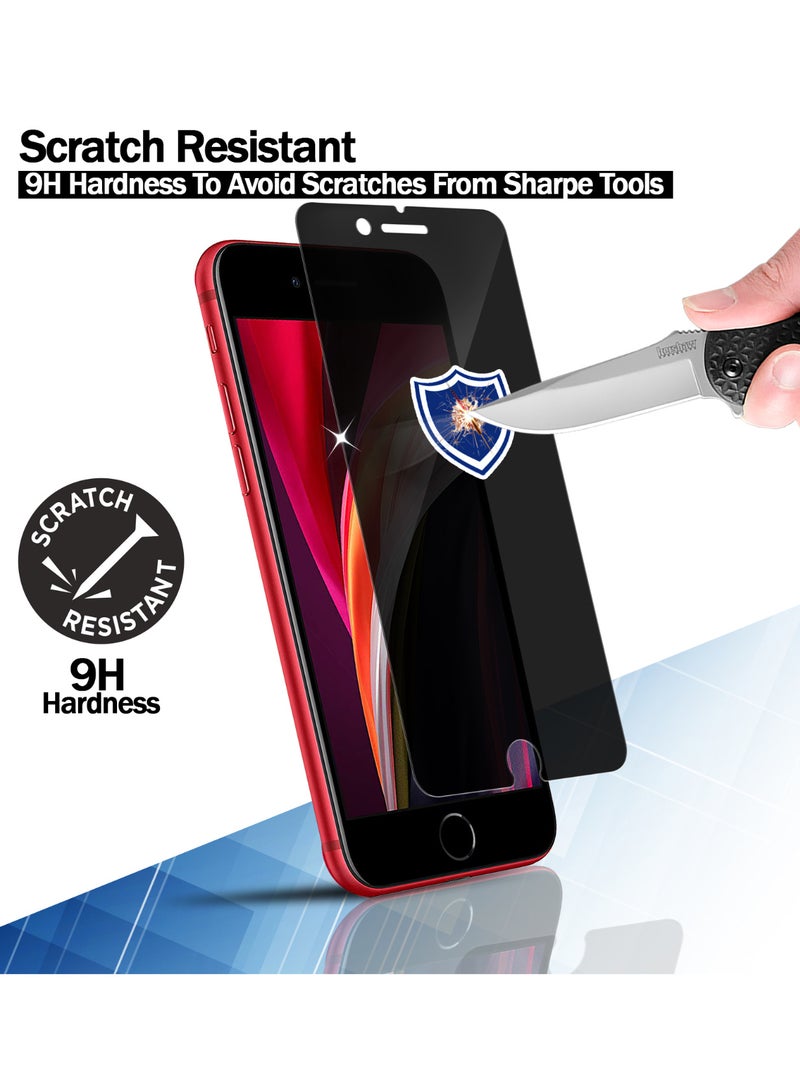 RKINC Screen Protector [2-Pack] for iPhone SE 3, 2, iPhone 7, 8, Privacy Tempered Glass Film Screen Protector, [Anti Spy][Anti-Scratch][Bubble-Free] - Image 3